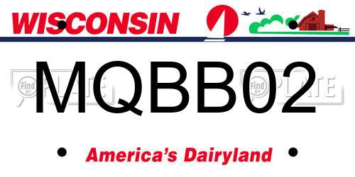 MQBB02 Wisconsin License Plate