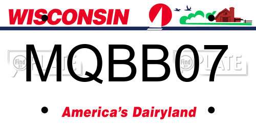 MQBB07 Wisconsin License Plate