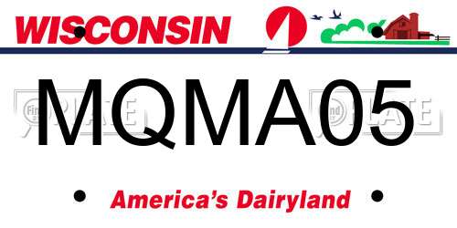 MQMA05 Wisconsin License Plate