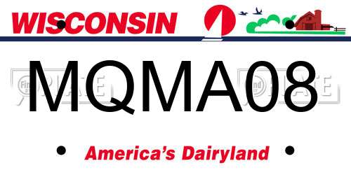 MQMA08 Wisconsin License Plate