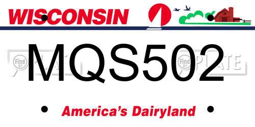 MQS502 Wisconsin License Plate