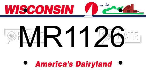 MR1126 Wisconsin License Plate