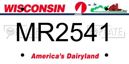 MR2541 Wisconsin License Plate