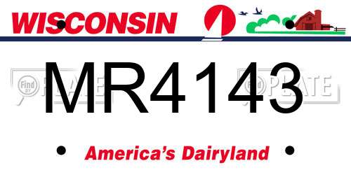 MR4143 Wisconsin License Plate