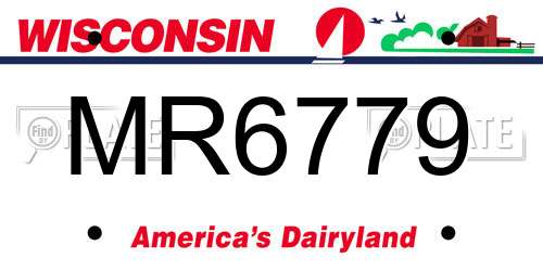 MR6779 Wisconsin License Plate