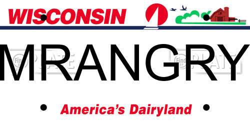 MRANGRY Wisconsin License Plate