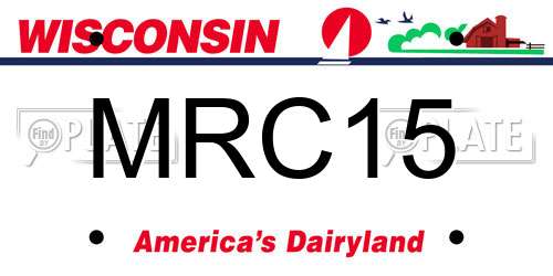 MRC15 Wisconsin License Plate