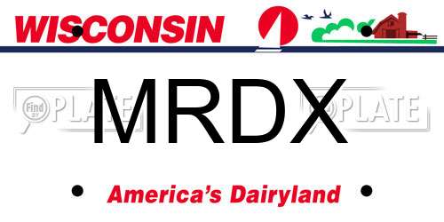 MRDX Wisconsin License Plate