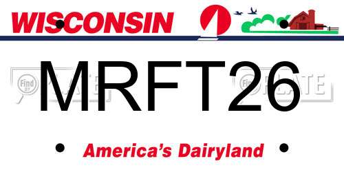 MRFT26 Wisconsin License Plate