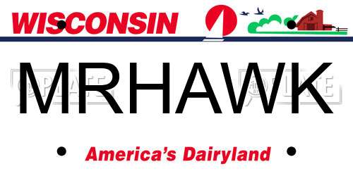 MRHAWK Wisconsin License Plate