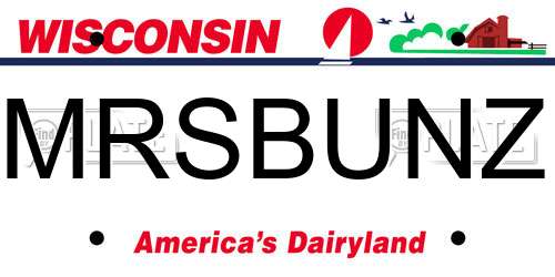 MRSBUNZ Wisconsin License Plate