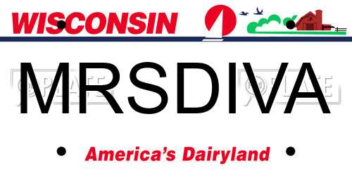 MRSDIVA Wisconsin License Plate