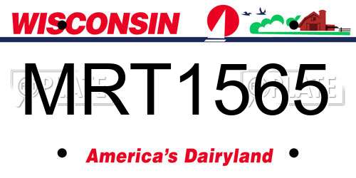 MRT1565 Wisconsin License Plate