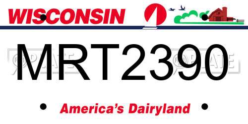 MRT2390 Wisconsin License Plate