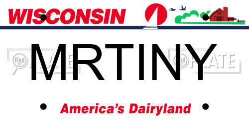 MRTINY Wisconsin License Plate