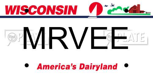 MRVEE Wisconsin License Plate