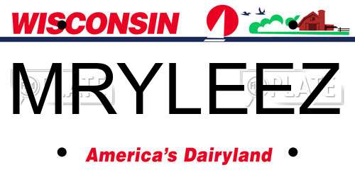MRYLEEZ Wisconsin License Plate