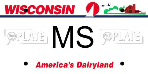 MS Wisconsin License Plate