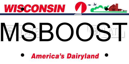MSBOOST Wisconsin License Plate