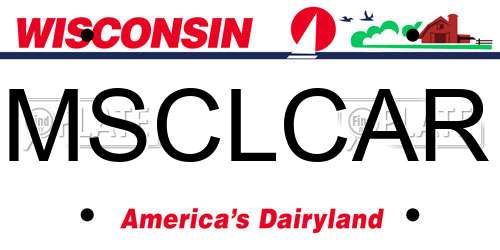 MSCLCAR Wisconsin License Plate