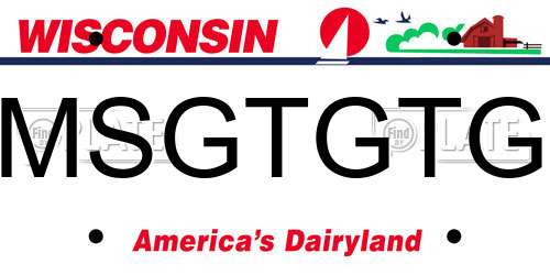 MSGTGTG Wisconsin License Plate