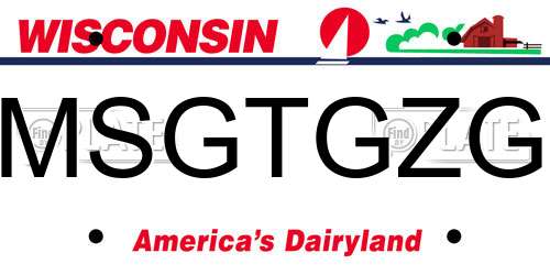 MSGTGZG Wisconsin License Plate