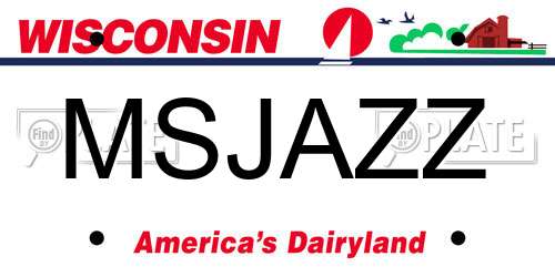 MSJAZZ Wisconsin License Plate