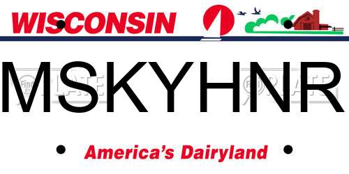 MSKYHNR Wisconsin License Plate
