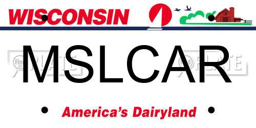 MSLCAR Wisconsin License Plate