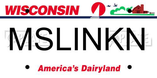 MSLINKN Wisconsin License Plate