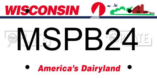 MSPB24 Wisconsin License Plate