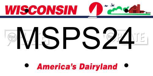 MSPS24 Wisconsin License Plate