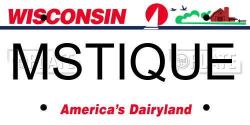 MSTIQUE Wisconsin License Plate