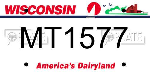 MT1577 Wisconsin License Plate