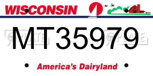 MT35979 Wisconsin License Plate