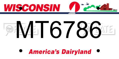 MT6786 Wisconsin License Plate