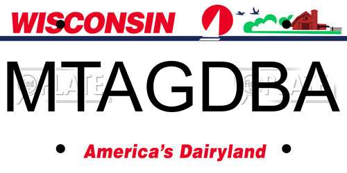 MTAGDBA Wisconsin License Plate