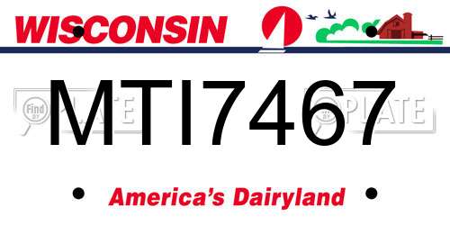 MTI7467 Wisconsin License Plate