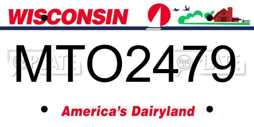 MTO2479 Wisconsin License Plate