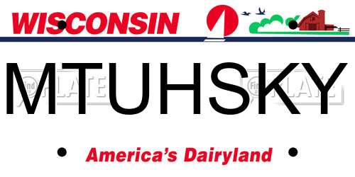 MTUHSKY Wisconsin License Plate