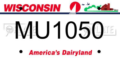 MU1050 Wisconsin License Plate