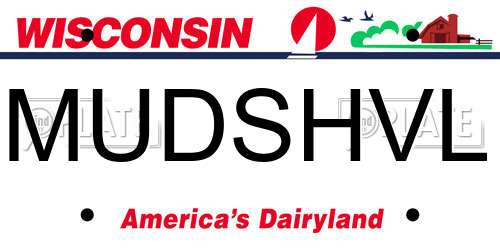 MUDSHVL Wisconsin License Plate