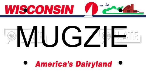 MUGZIE Wisconsin License Plate