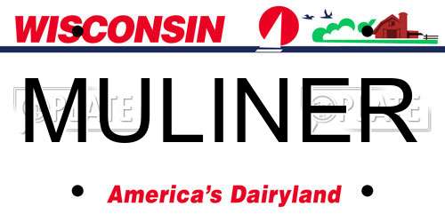 MULINER Wisconsin License Plate