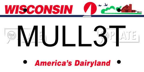 MULL3T Wisconsin License Plate