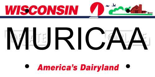 MURICAA Wisconsin License Plate