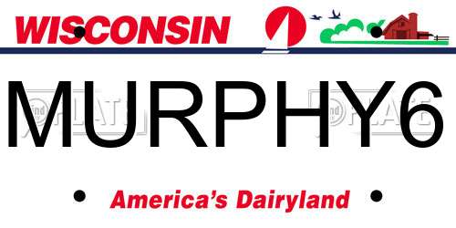 MURPHY6 Wisconsin License Plate