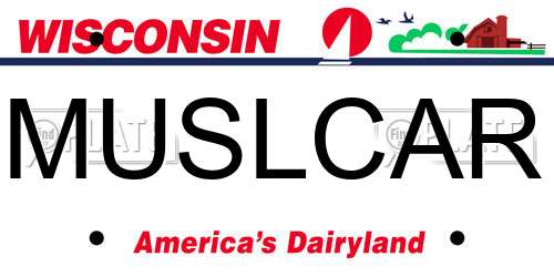 MUSLCAR Wisconsin License Plate