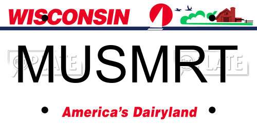 MUSMRT Wisconsin License Plate