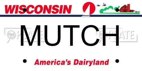 MUTCH Wisconsin License Plate